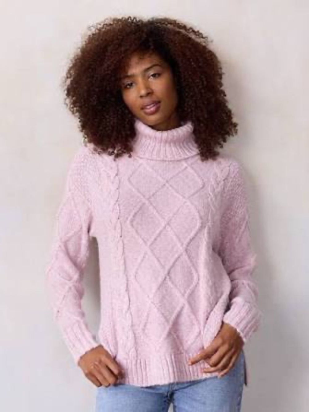 LC Lauren Conrad Cable-Knit Turtleneck Sweater